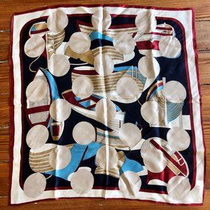 Wine Red Dotted Pure Silk Scarf